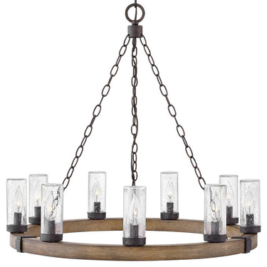 Hinkley Sawyer Alternative Image 12V LED Outdoor Medium Single Tier Chandelier - Alternative Image 29208SQ-LV Alternative Image 2