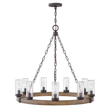 Hinkley Sawyer 12V LED Outdoor Medium Single Tier Chandelier - 29208SQ-LV 
