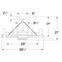 Hinkley Sawyer 36" with 28" LED Smart Fandelier Alternate Image-20