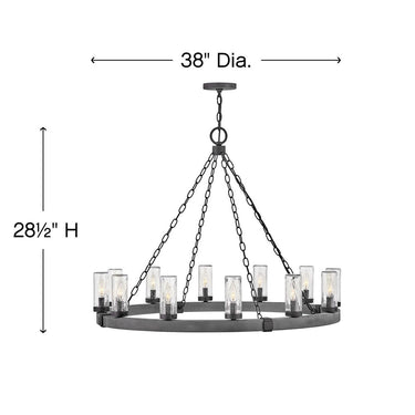 Hinkley Sawyer Outdoor Large Single Tier Chandelier Alternative Image 2