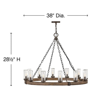 Hinkley Sawyer Outdoor Large Single Tier Chandelier Alternative Image 4