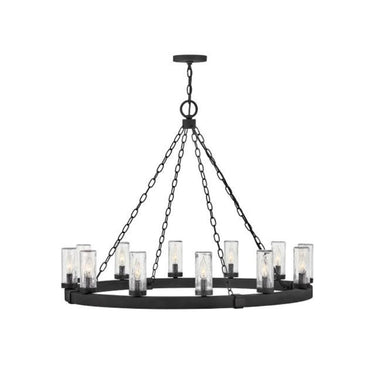 Hinkley Sawyer Outdoor Large Single Tier Chandelier 