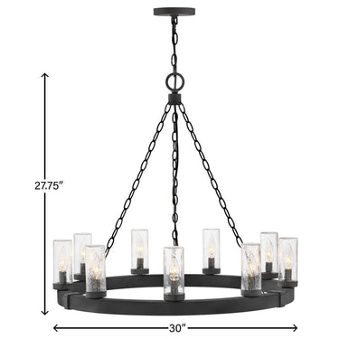 Hinkley Sawyer Outdoor Medium Single Tier Chandelier - HL29208 Alternative Image 3