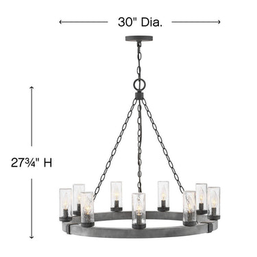 Hinkley Sawyer Outdoor Medium Single Tier Chandelier - HL29208 Alternative Image 5