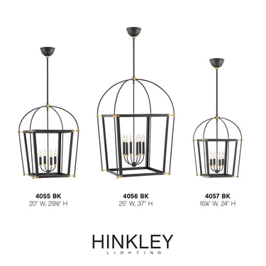 Hinkley Selby Large Open Frame Pendant in Black Finish Alternative Image 2