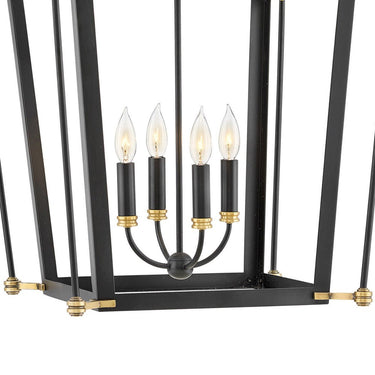 Hinkley Selby Large Open Frame Pendant in Black Finish Alternative Image 4