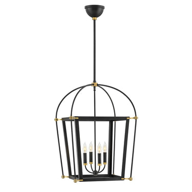 Hinkley Selby Large Open Frame Pendant in Black Finish 