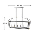 Hinkley Selby Medium Six Light Open Frame Linear Pendant Alternative Image 1