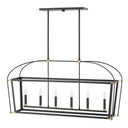 Hinkley Selby Medium Six Light Open Frame Linear Pendant 