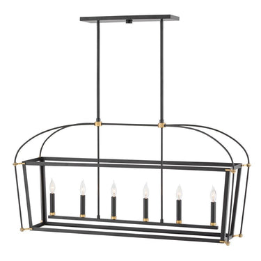 Hinkley Selby Medium Six Light Open Frame Linear Pendant 