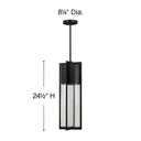 Hinkley Shelter Alternative Image 8.25" Outdoor Large Hanging Lantern in Black Finish Alternative Image 1