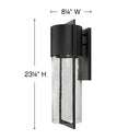 Hinkley Shelter Outdoor Large Wall Mount Lantern in Black Finish Alternative Image 1