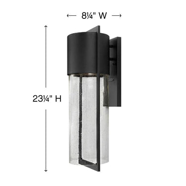 Hinkley Shelter Outdoor Large Wall Mount Lantern in Black Finish Alternative Image 1