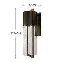 Hinkley Shelter Outdoor Large Wall Mount Lantern in Buckeye Bronze Finish Alternative Image 1
