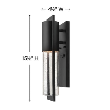 Hinkley Shelter Outdoor Medium Wall Mount Lantern in Black Finish Alternative Image 1