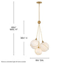 Hinkley Skye Large Three Light Pendant - Alternative Image 30304HBR-CO Alternative Image 1