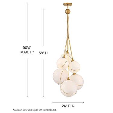Hinkley Skye Medium Six Light Multi Tier Chandelier Alternative Image 7