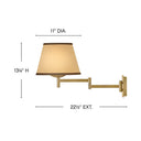 Hinkley Sonia Medium Task Light Sconce Alternative Image 1