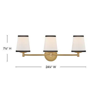 Hinkley Sonia Medium Three Light Vanity Wall Sconce Alternative Image 1