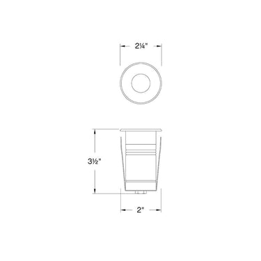 Hinkley Sparta - Dot Large LED Stainless Steel Round Button Light Alternative Image 6