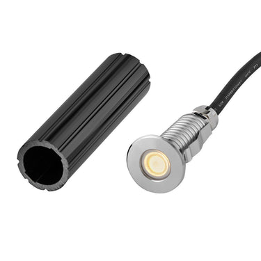 Hinkley Sparta - Dot Small LED Stainless Steel Round Button Light 