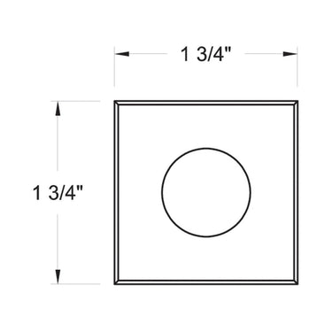 Hinkley Sparta - Dot Small LED Stainless Steel Square Button Light Alternative Image 3