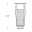 Hinkley Sparta - Dot Small LED Stainless Steel Square Button Light Alternative Image 4