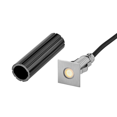 Hinkley Sparta - Dot Small LED Stainless Steel Square Button Light 