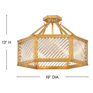 Hinkley Sura Medium Semi-Flush Mount Alternative Image 1