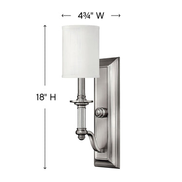 Hinkley Sussex Medium Single Light Sconce Alternative Image 1