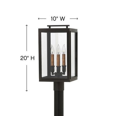 Hinkley Sutcliffe Outdoor Medium Post Mount Lantern Alternative Image 4