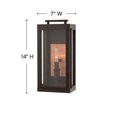 Hinkley Sutcliffe Outdoor Medium Wall Mount Lantern - Alternative Image 2910OZ Alternative Image 1