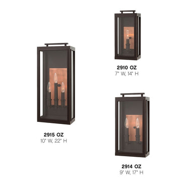 Hinkley Sutcliffe Outdoor Medium Wall Mount Lantern - Alternative Image 2914OZ Alternative Image 2