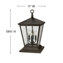 Hinkley Trellis Alternative Image 12V LED Outdoor Medium Pier Mount Lantern Alternative Image 1