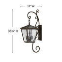 Hinkley Trellis Outdoor Extra Large Wall Mount Lantern with Scroll Alternative Image 1
