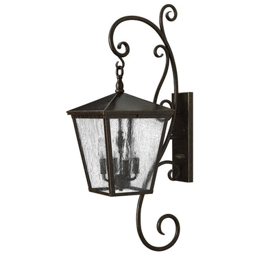 Hinkley Trellis Outdoor Extra Large Wall Mount Lantern with Scroll 