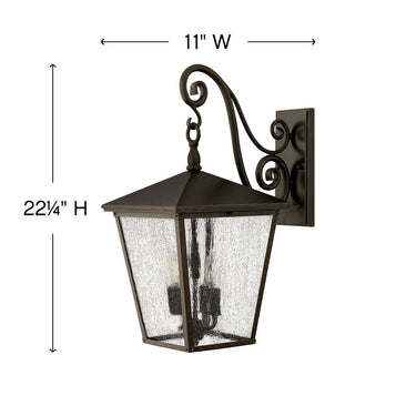 Hinkley Trellis Outdoor Large Wall Mount Lantern - Alternative Image 1435RB Alternative Image 1