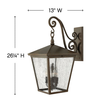 Hinkley Trellis Outdoor Large Wall Mount Lantern - Alternative Image 1438RB Alternative Image 2