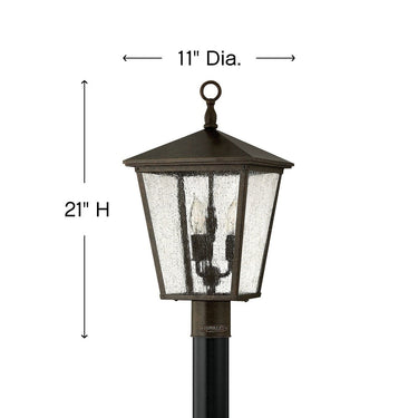 Hinkley Trellis Outdoor Medium Post Mount Lantern Alternative Image 3