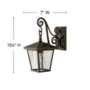 Hinkley Trellis Outdoor Medium Wall Mount Lantern - Alternative Image 1430RB Alternative Image 3