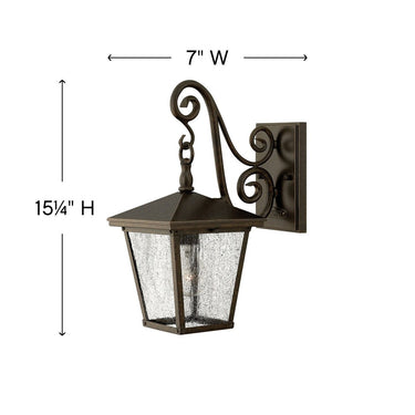 Hinkley Trellis Outdoor Medium Wall Mount Lantern - Alternative Image 1430RB Alternative Image 3
