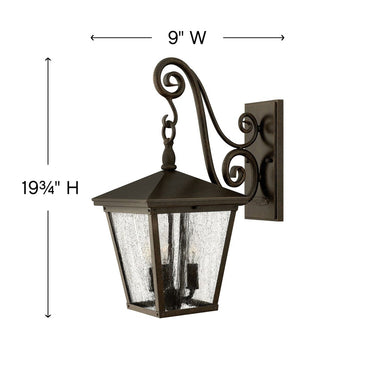 Hinkley Trellis Outdoor Medium Wall Mount Lantern - Alternative Image 1434RB Alternative Image 3