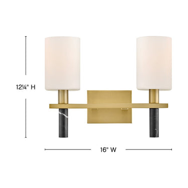 Hinkley Turin Small Two Light Vanity Wall Sconce Alternative Image 1