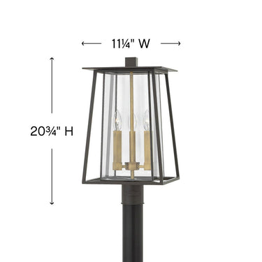 Hinkley Walker LED Outdoor Medium Post Mount Lantern Alternative Image 4