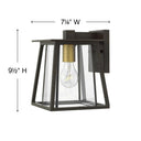 Hinkley Walker Outdoor Small Wall Mount Lantern - HL2106 Alternative Image 4