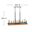 Hinkley Wells Large Eighteen Light Linear Chandelier Alternative Image 1