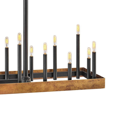 Hinkley Wells Large Eighteen Light Linear Chandelier Alternative Image 2