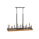 Hinkley Wells Large Eighteen Light Linear Chandelier 