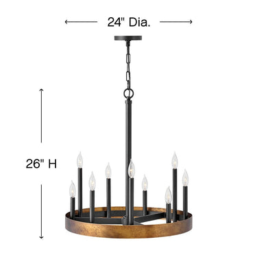 Hinkley Wells Medium Single Tier Chandelier Alternative Image 1