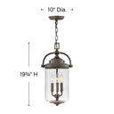 Hinkley Willoughby Alternative Image 10" Outdoor Medium Hanging Lantern Alternative Image 1